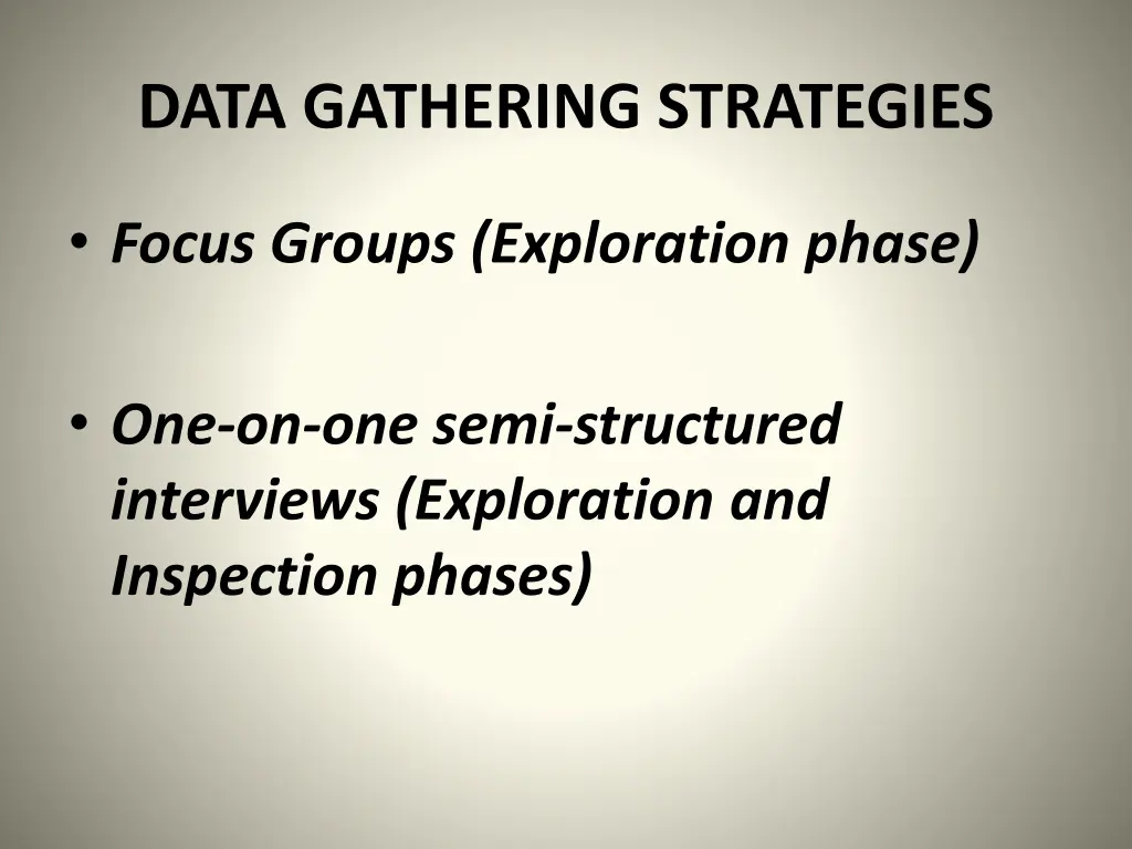 data gathering strategies