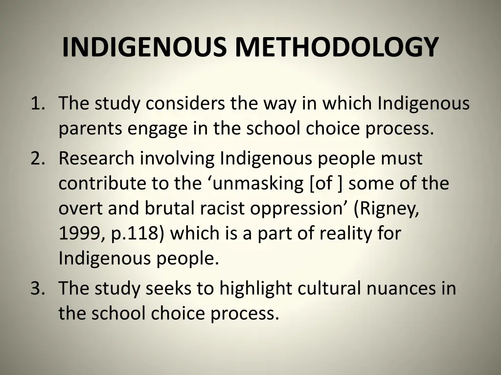 indigenous methodology