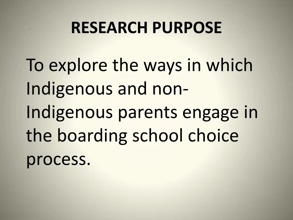 research purpose