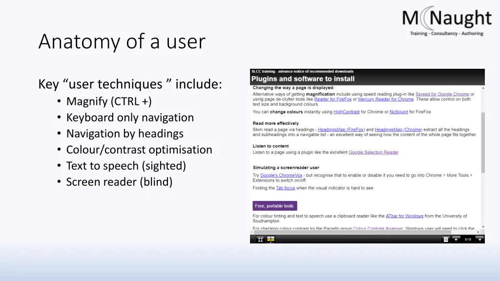 anatomy of a user