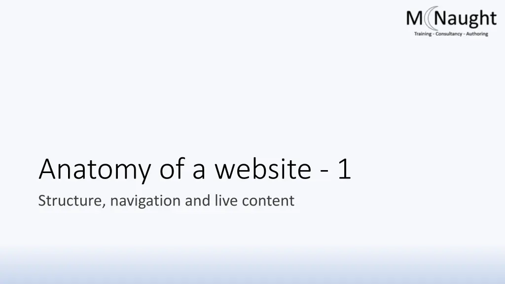 anatomy of a website 1 structure navigation