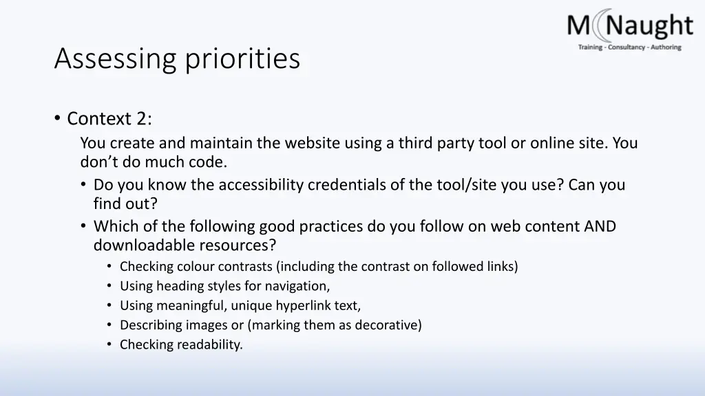 assessing priorities 1