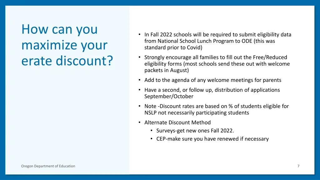 how can you maximize your erate discount