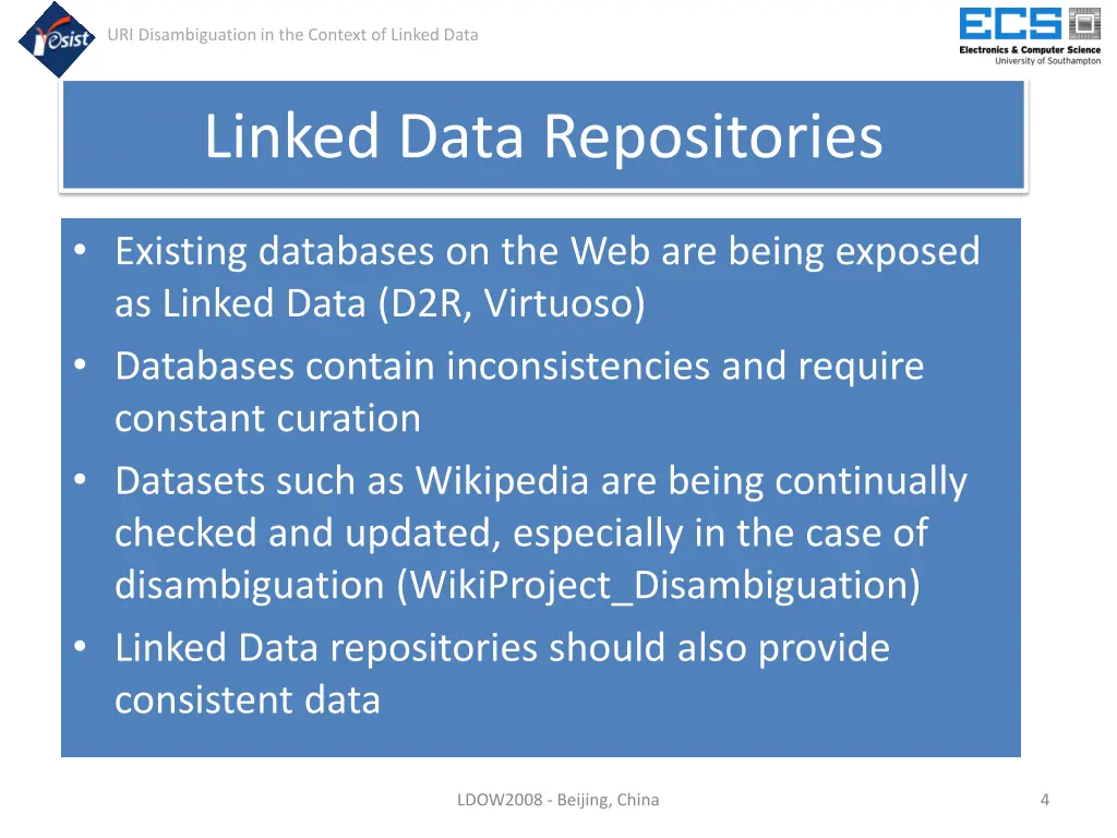 uri disambiguation in the context of linked data 2