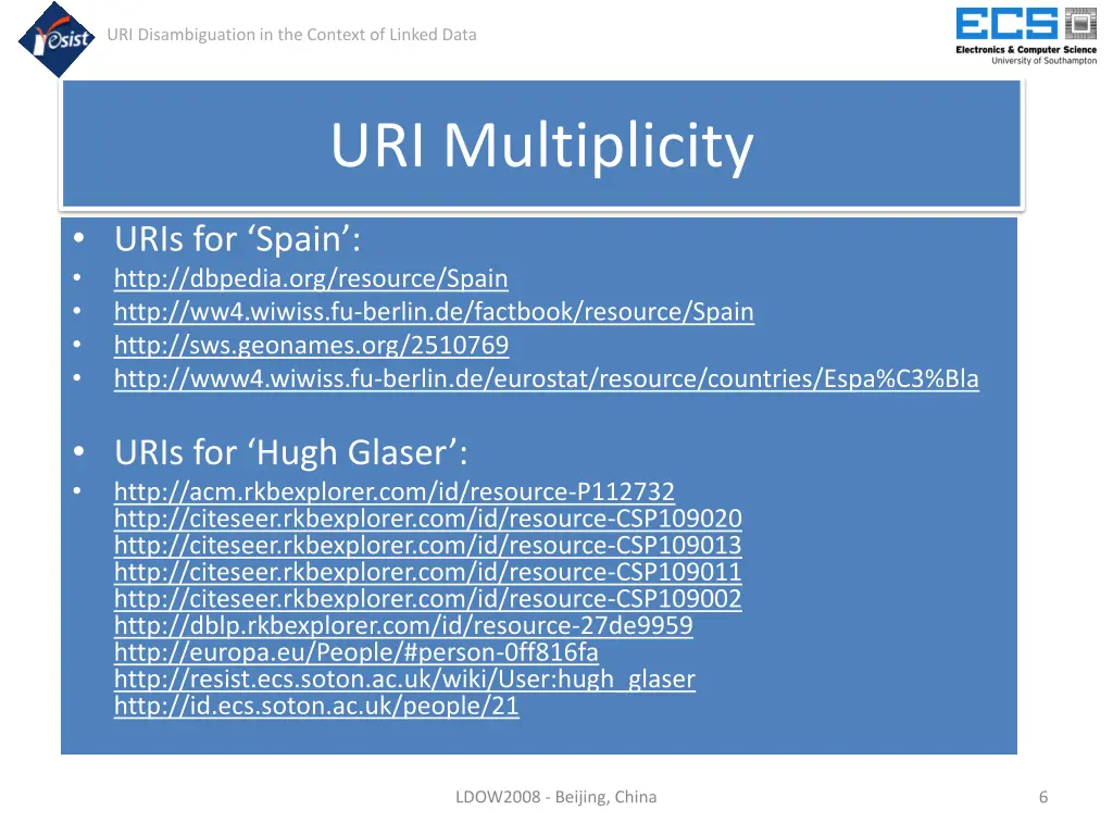uri disambiguation in the context of linked data 4