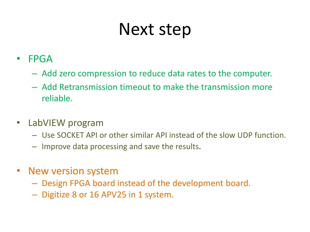 next step