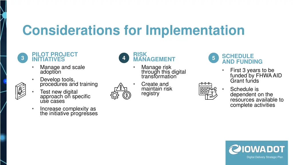 considerations for implementation 1