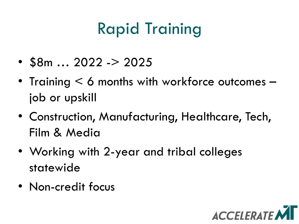 rapid training