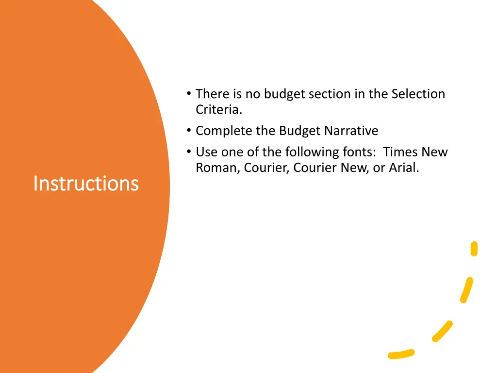 there is no budget section in the selection
