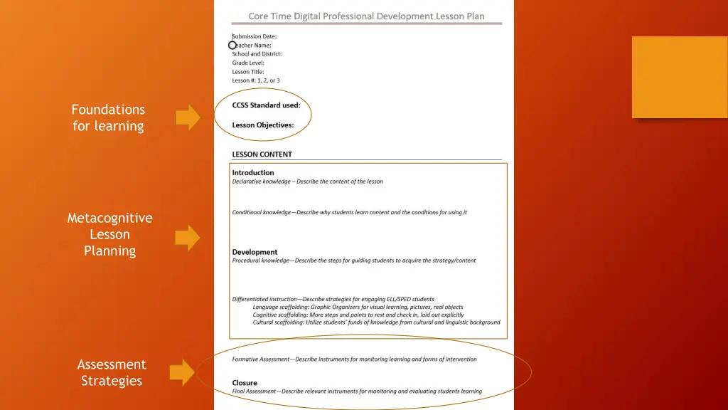 foundations for learning