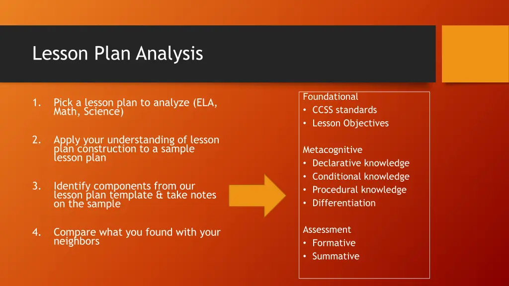 lesson plan analysis