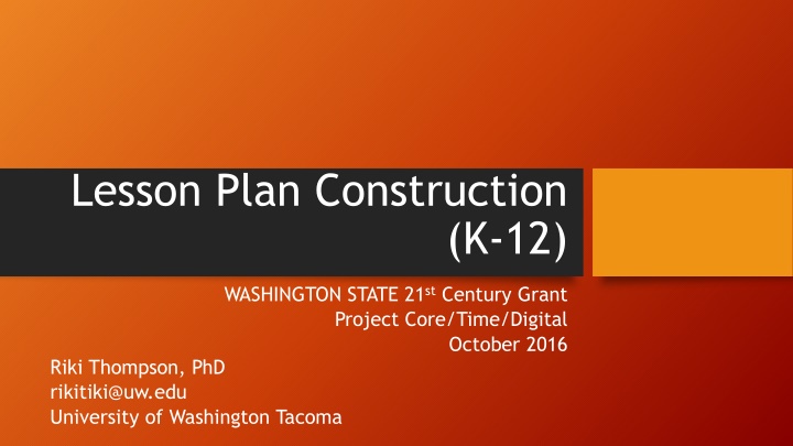 lesson plan construction