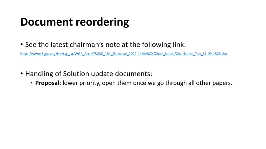document reordering