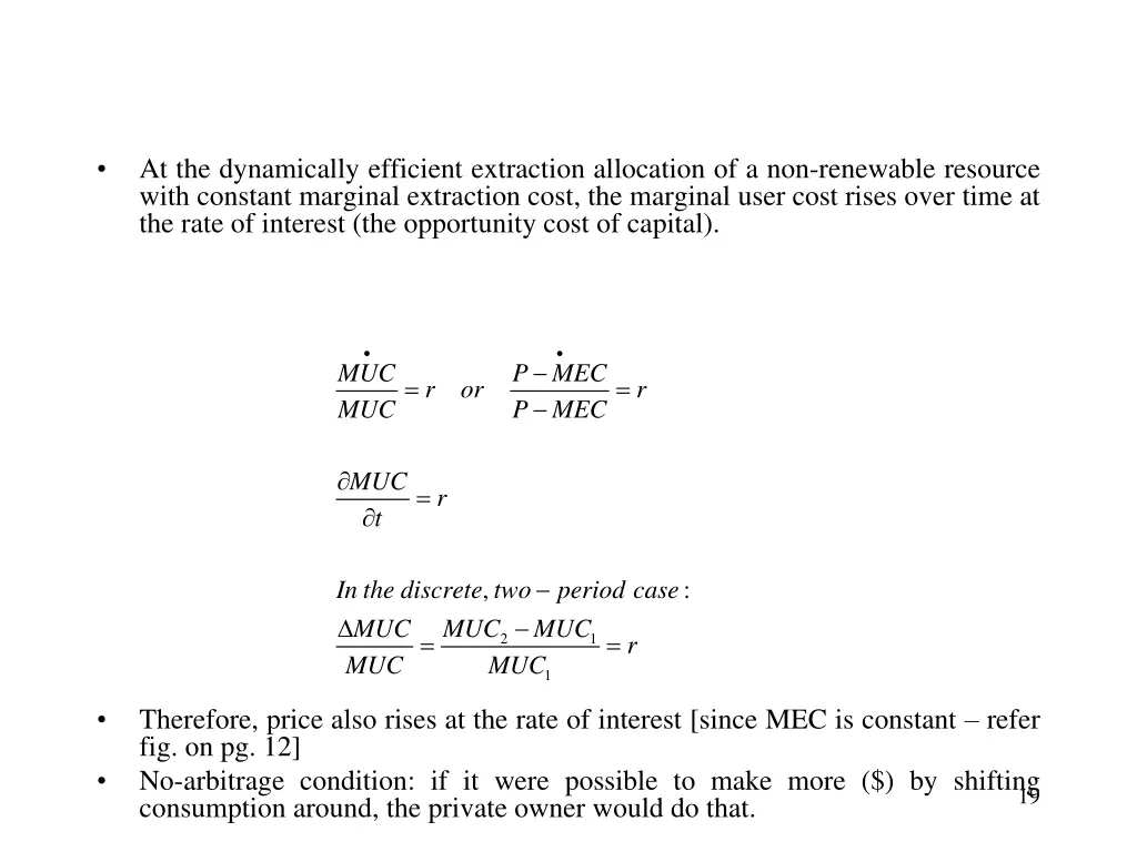 at the dynamically efficient extraction