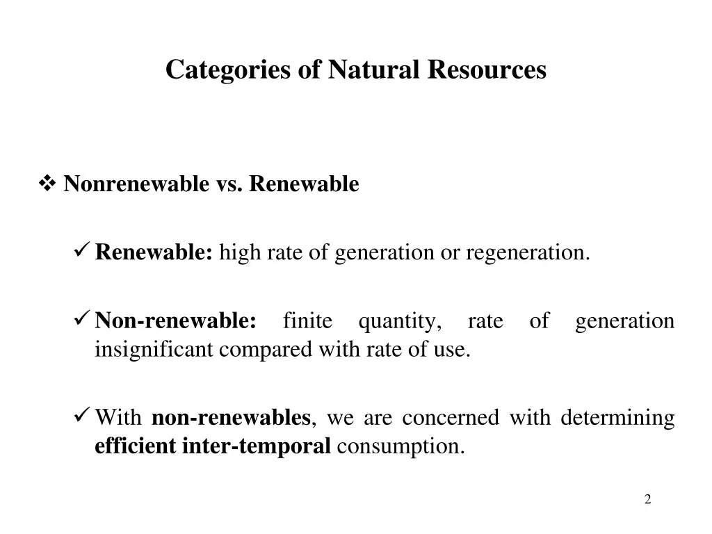 categories of natural resources