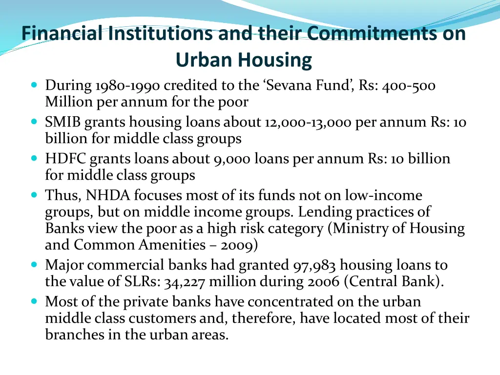 financial institutions and their commitments