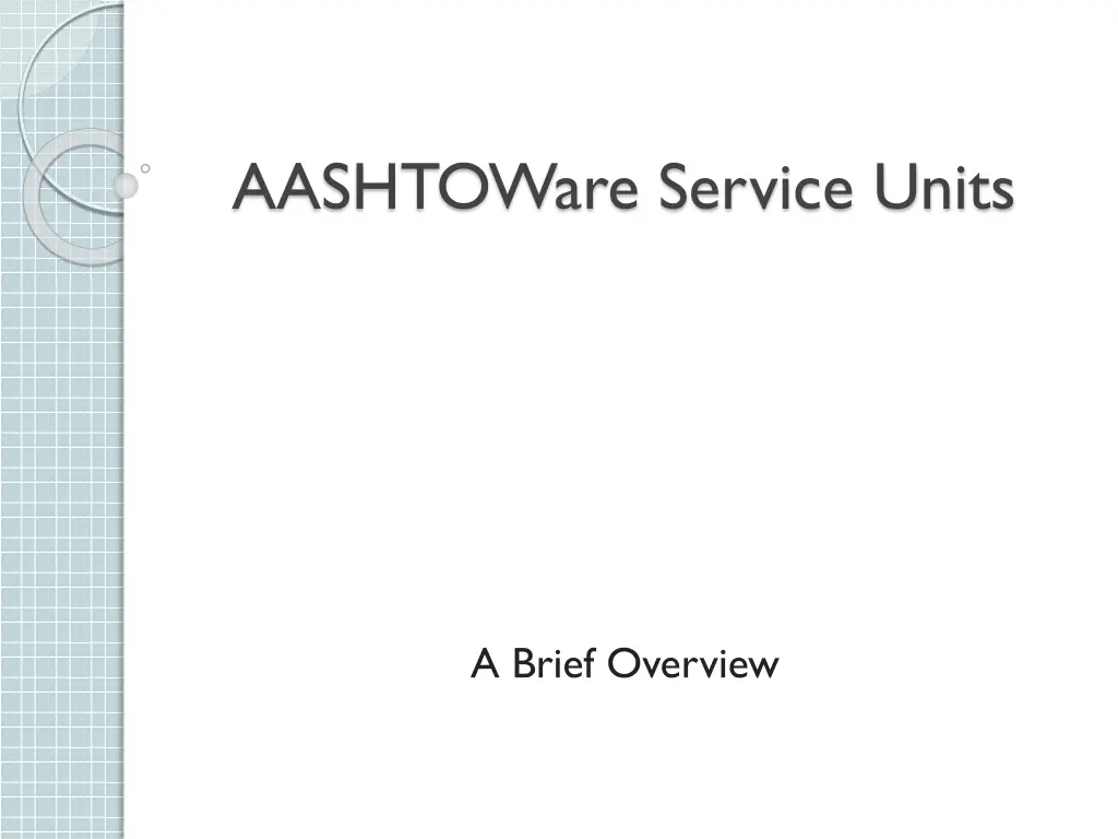 aashtoware service units