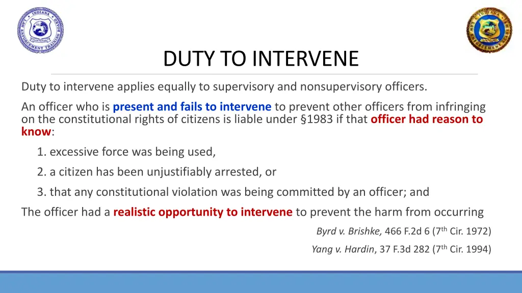 duty to intervene 1