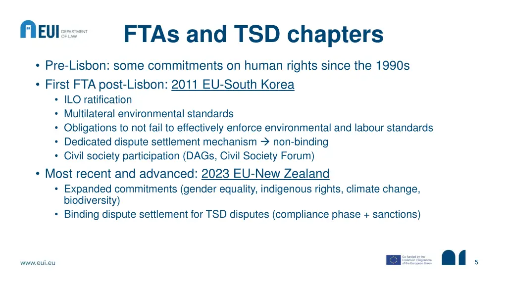 ftas and tsd chapters