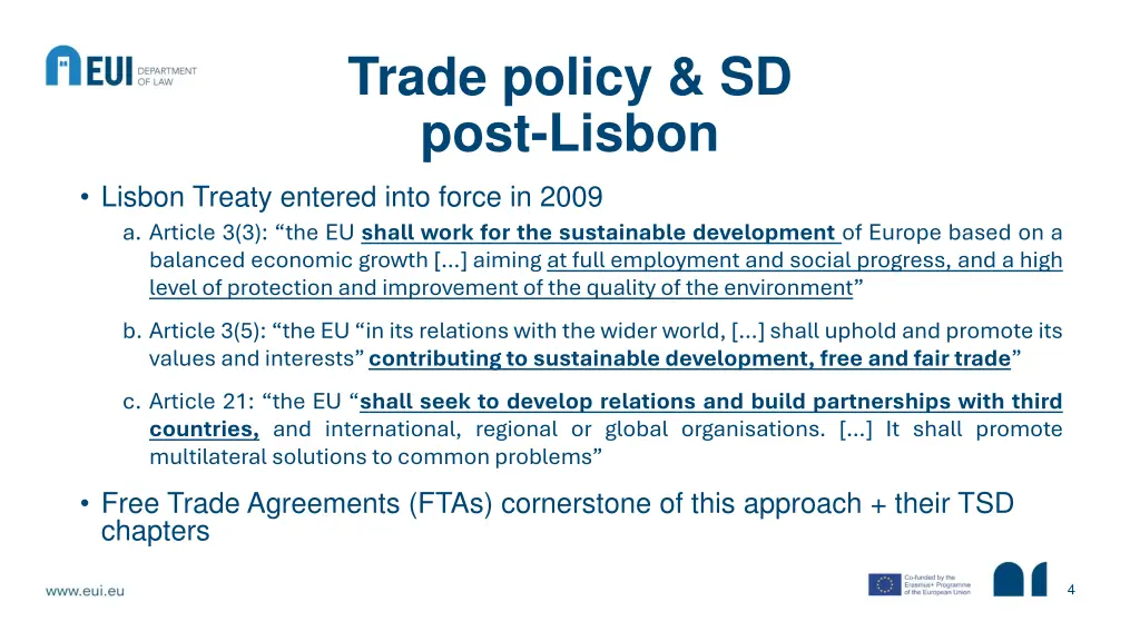 trade policy sd post lisbon