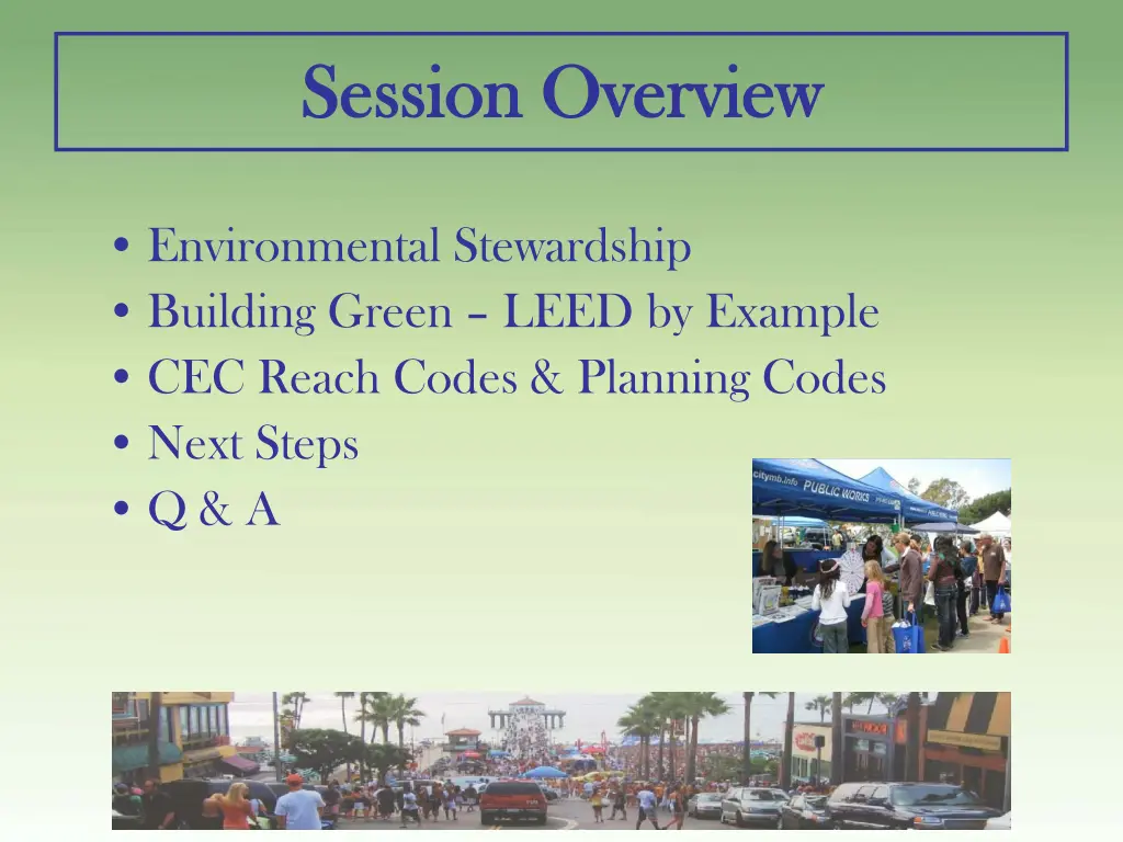 session overview session overview