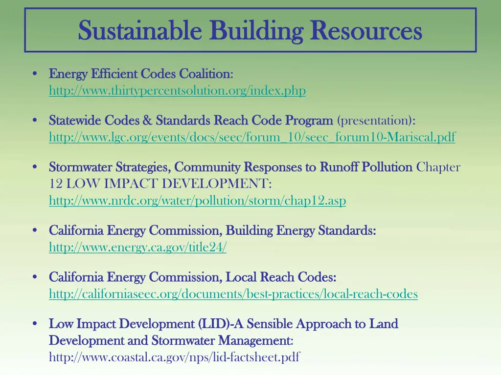 sustainable building resources sustainable