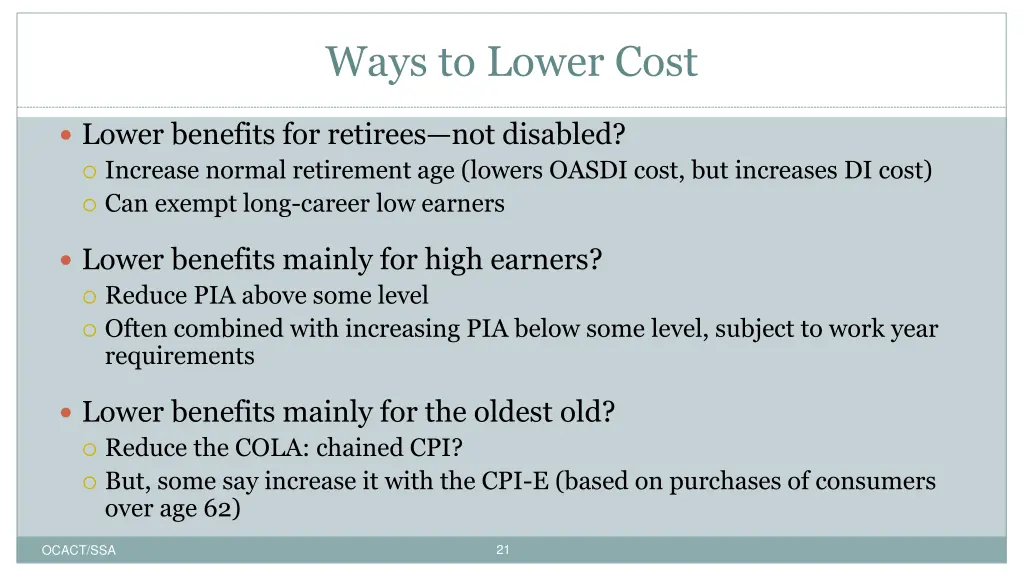 ways to lower cost