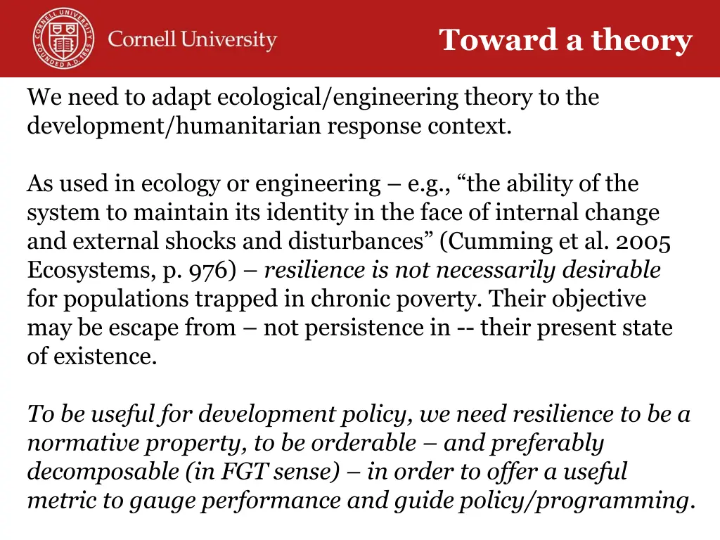 toward a theory