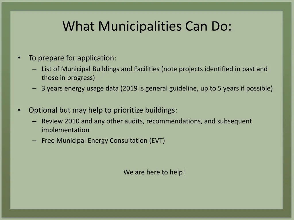 what municipalities can do 1