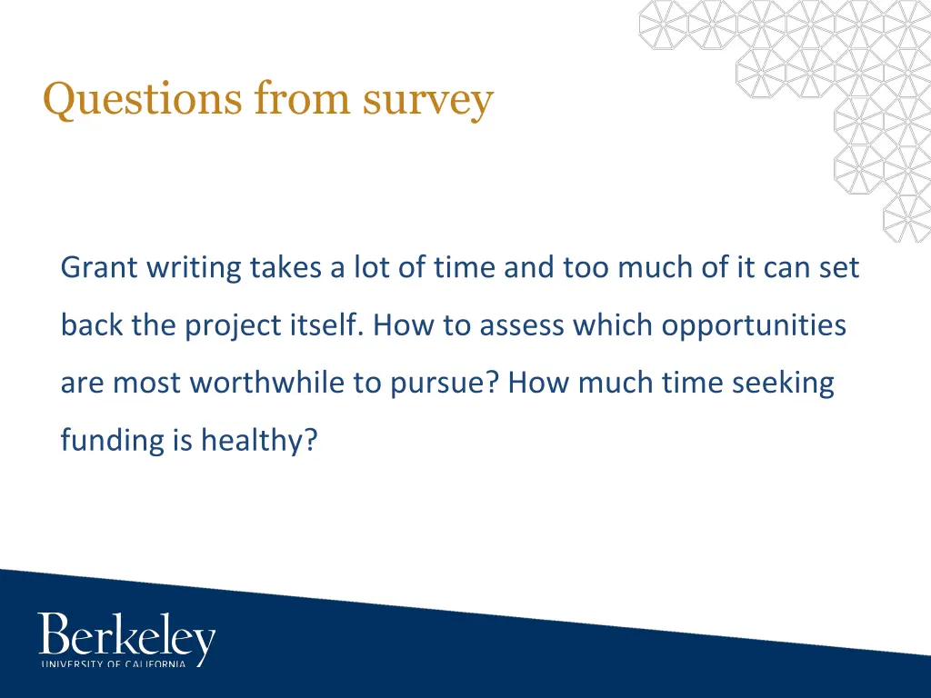 questions from survey 1