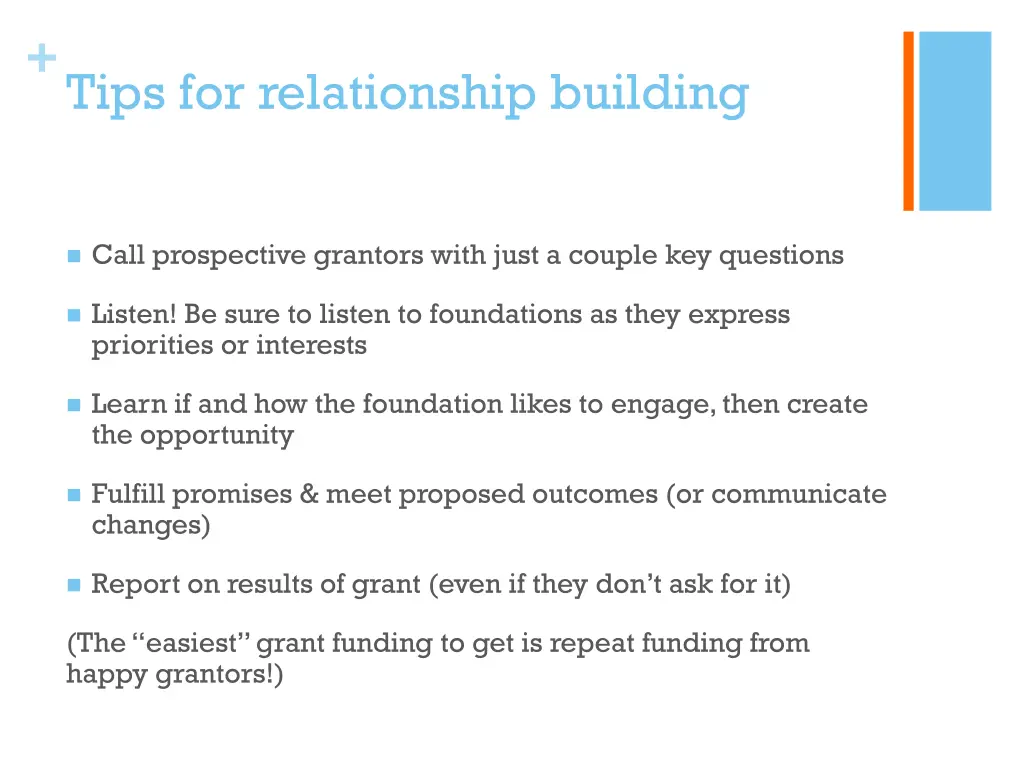 tips for relationship building