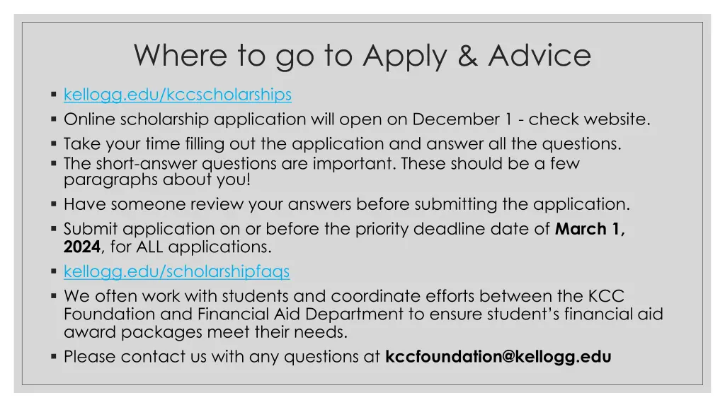 where to go to apply advice