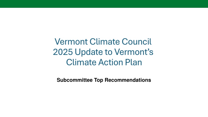 vermont climate council 2025 update to vermont