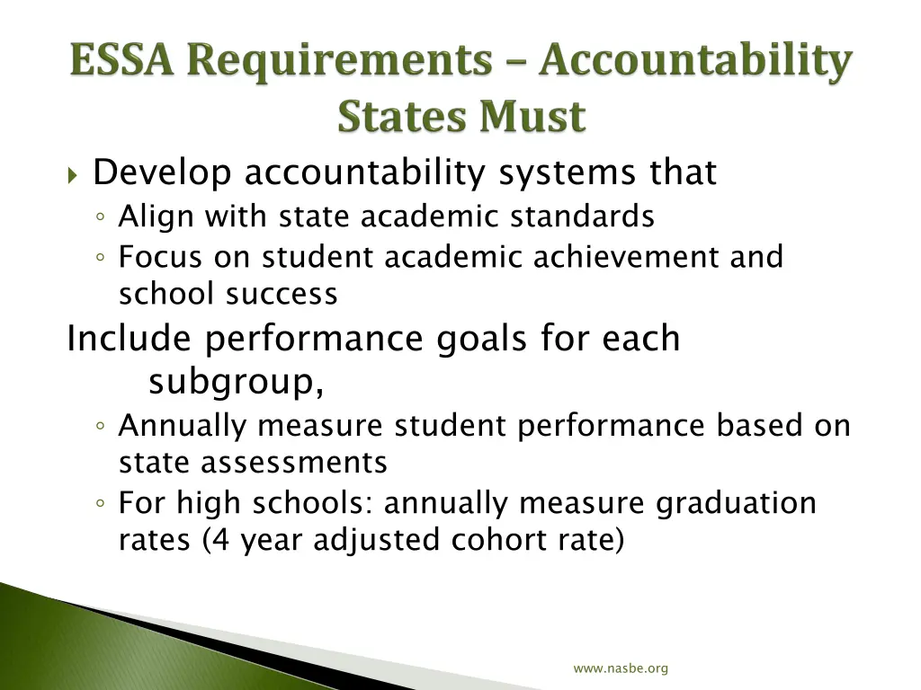 develop accountability systems that align with