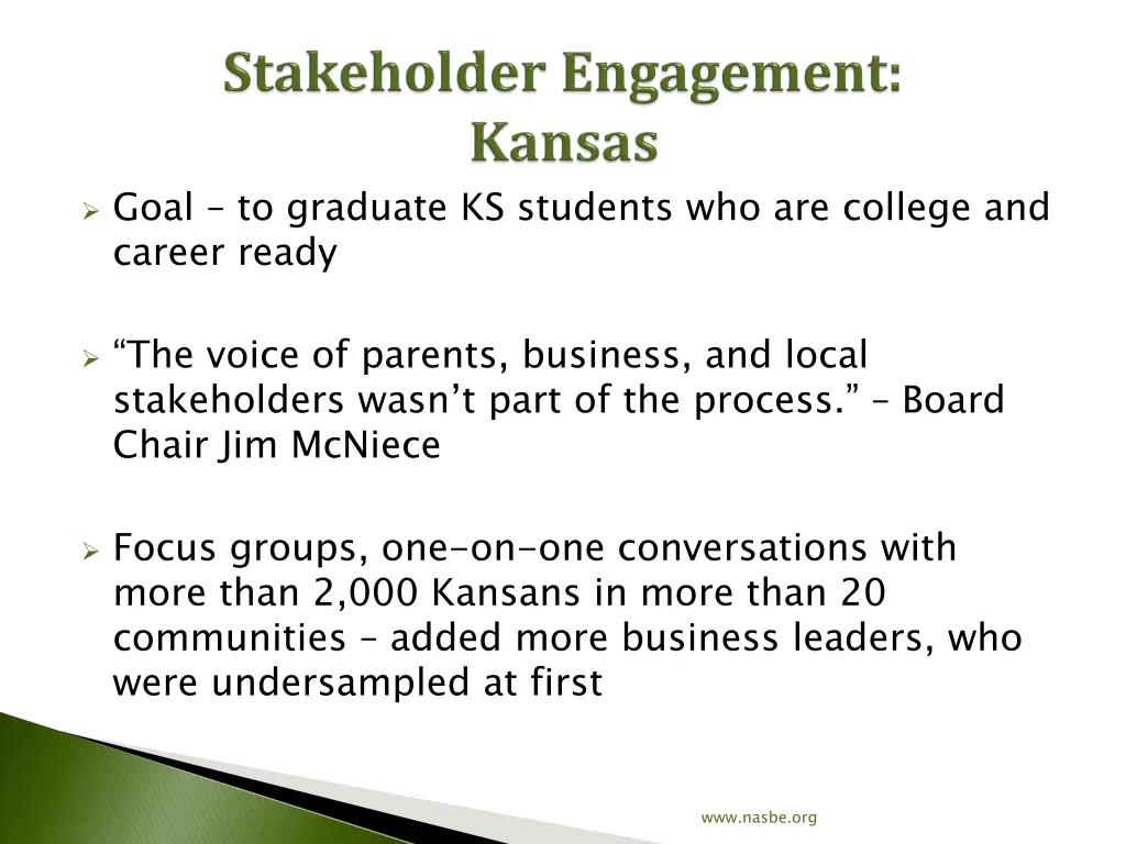 goal to graduate ks students who are college