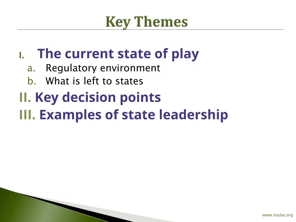 the current state of play regulatory environment