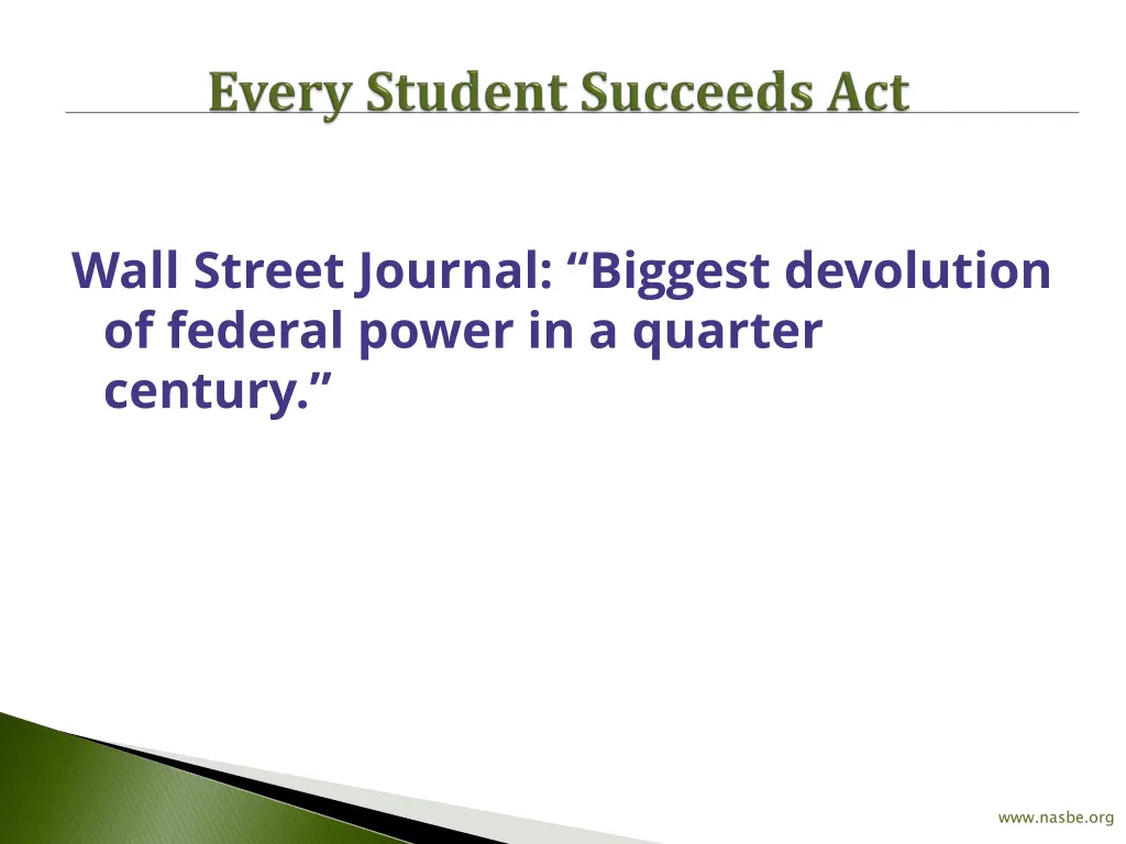 wall street journal biggest devolution of federal