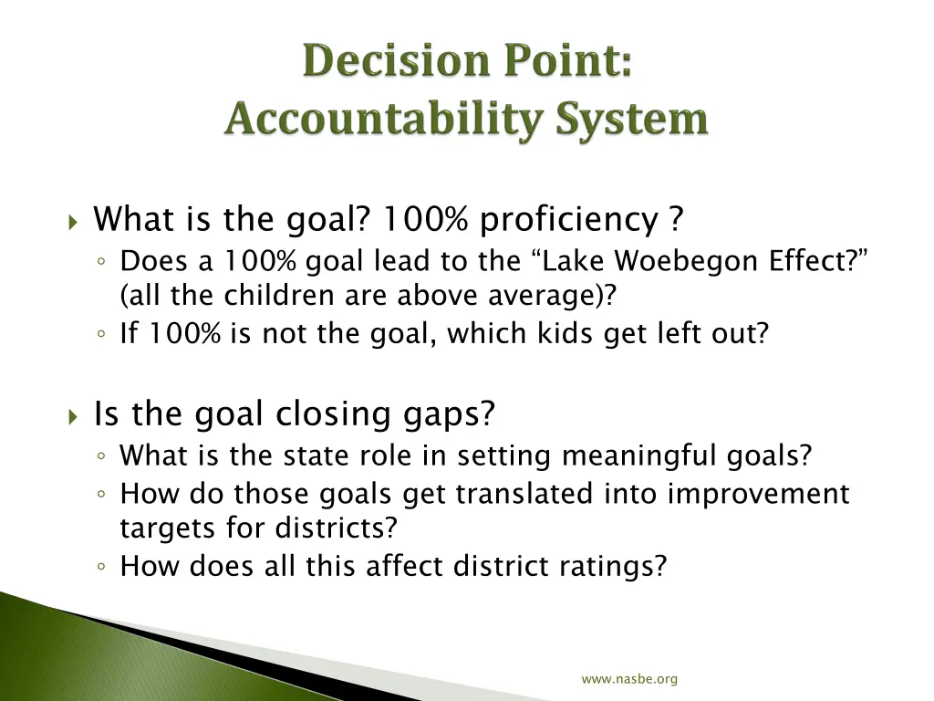 what is the goal 100 proficiency does a 100 goal