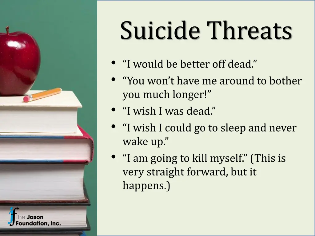 suicide threats