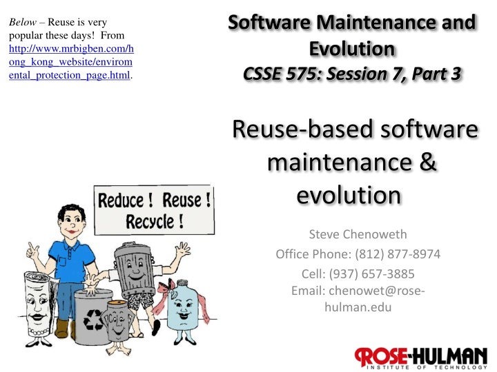 software maintenance and evolution csse