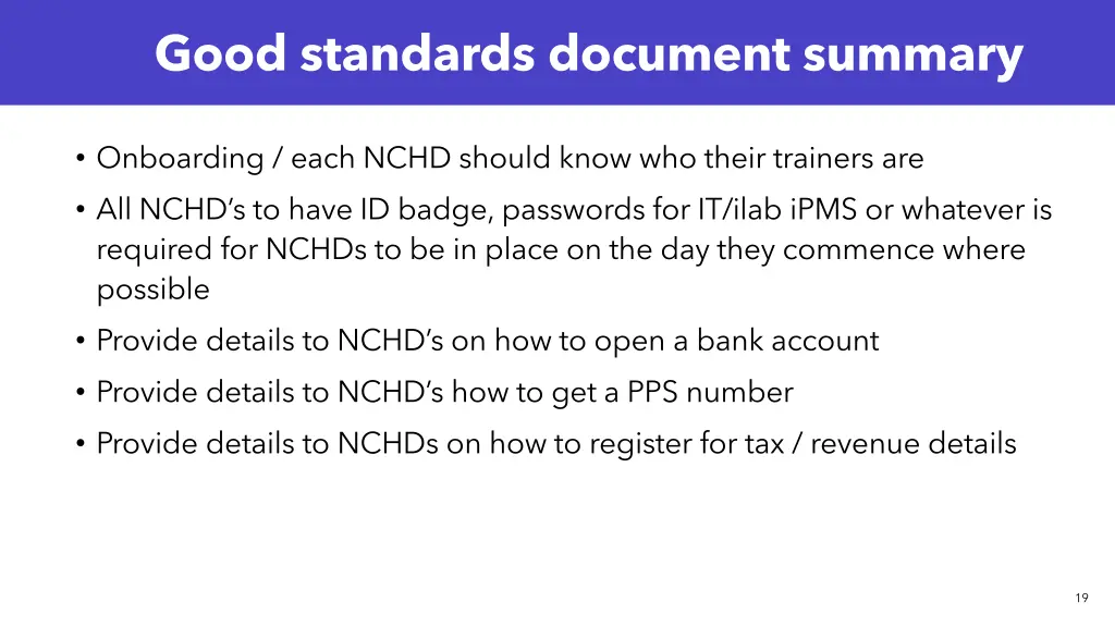good standards document summary 3