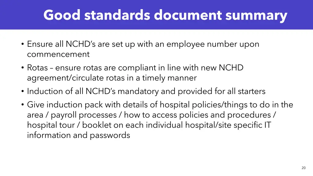 good standards document summary 4
