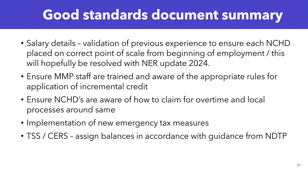 good standards document summary 5