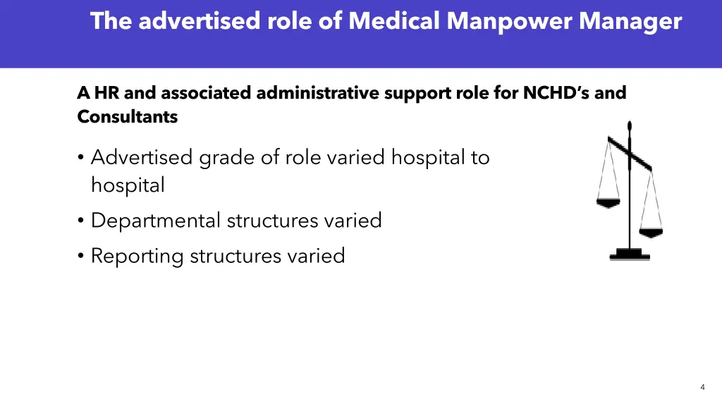 the advertised role of medical manpower manager