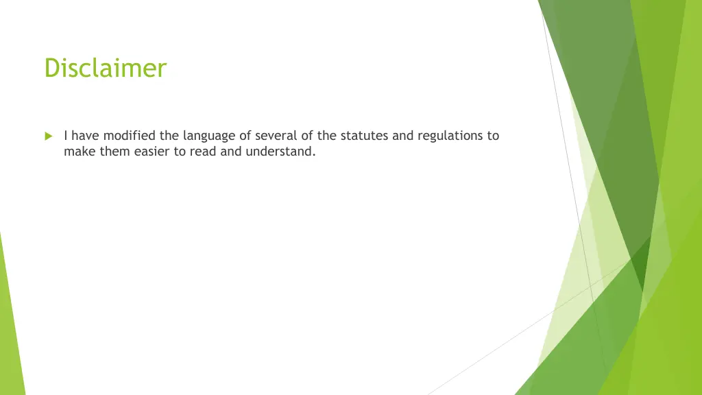 disclaimer