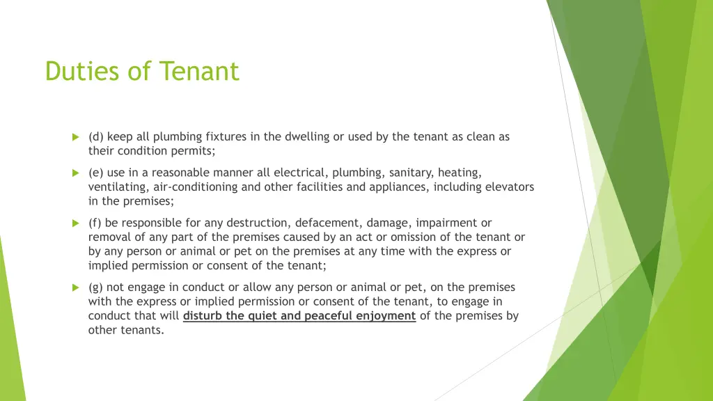 duties of tenant 1