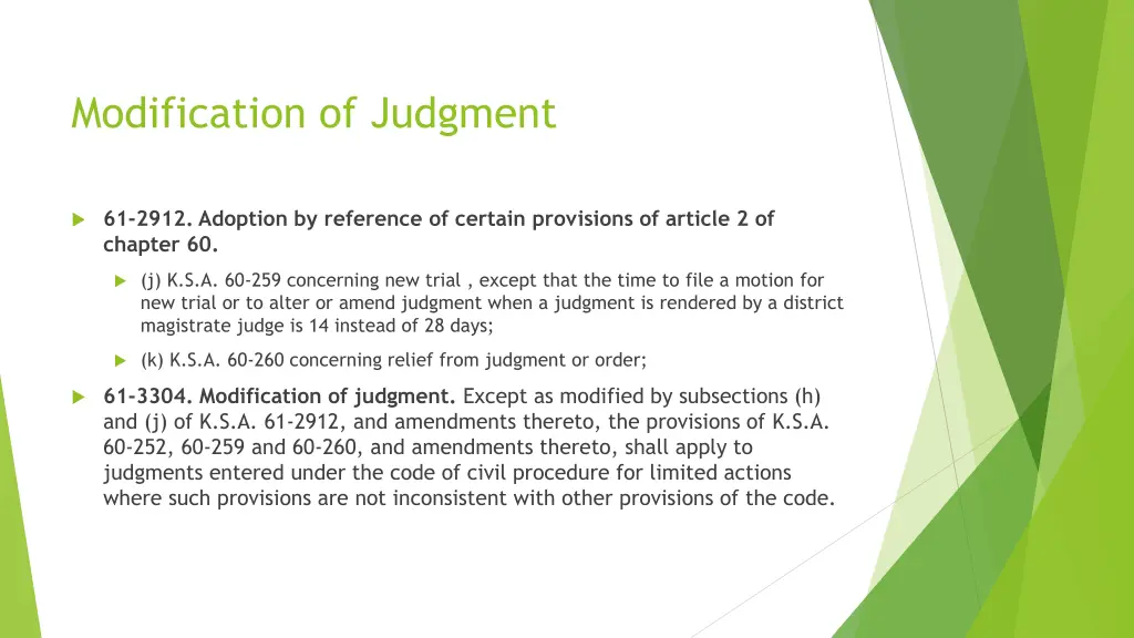 modification of judgment