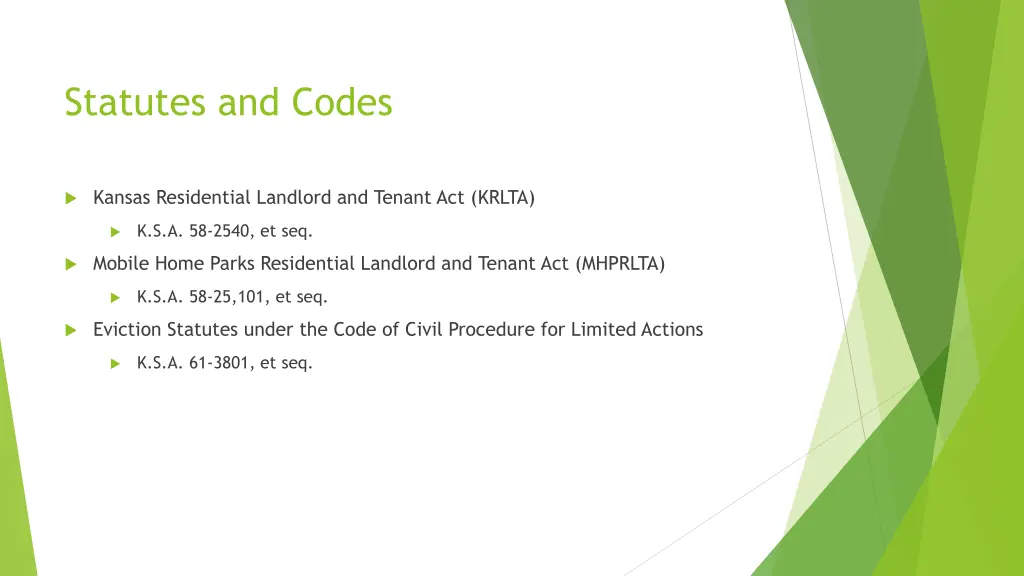 statutes and codes