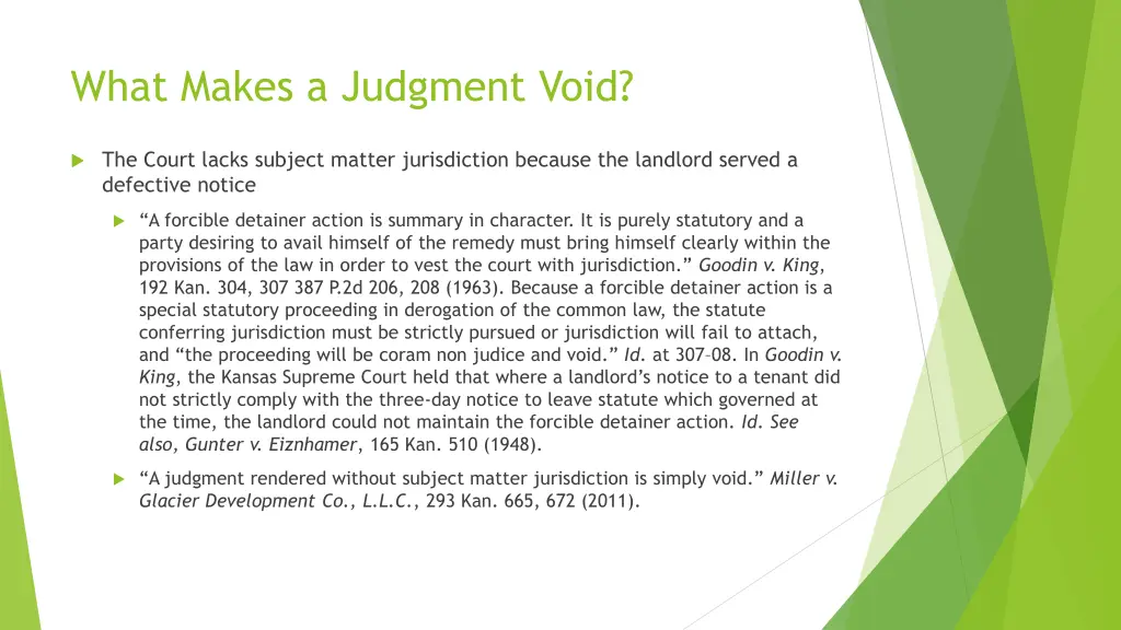 what makes a judgment void