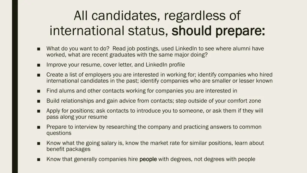all candidates regardless of international status